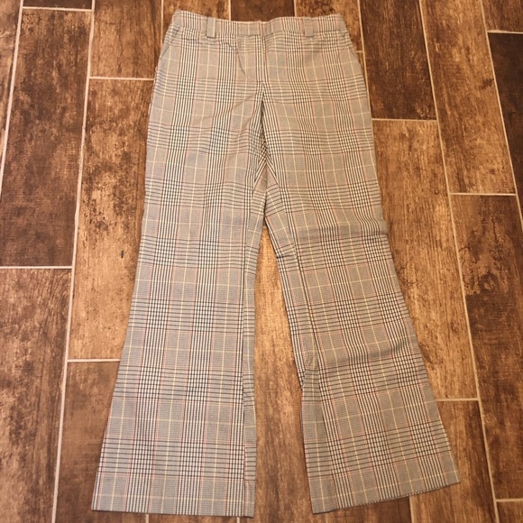 Isaac Mizrahi Pants - Y2K Plaid Wide-Leg Trousers in Gray and Tan